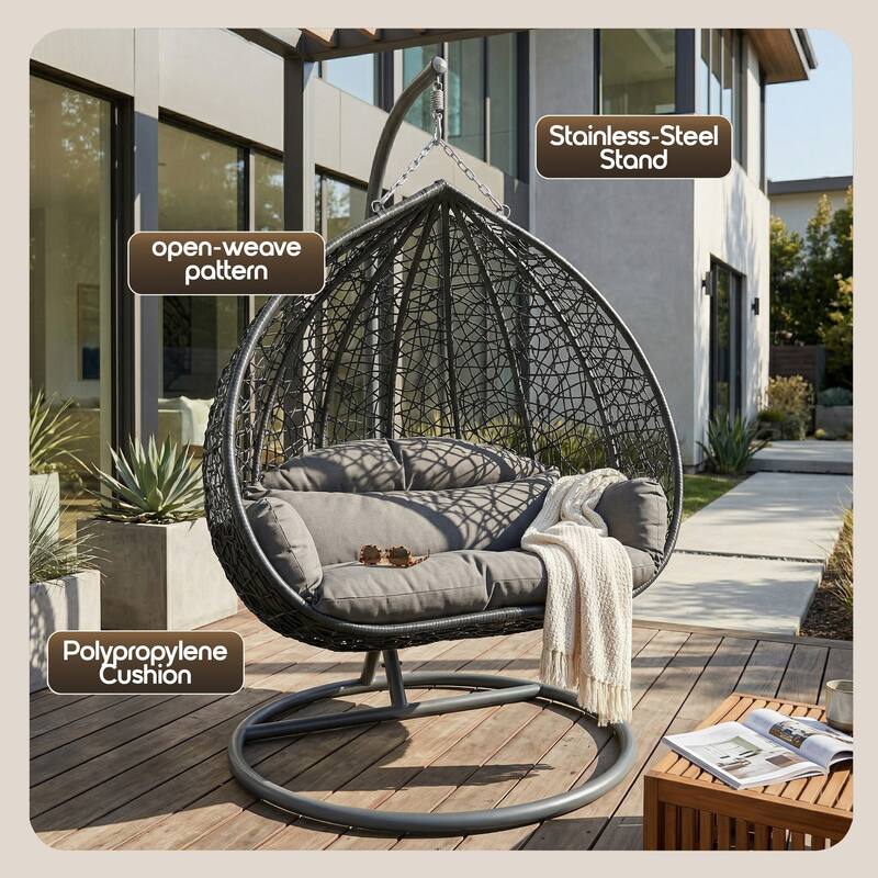 Stainless-Steel Stand  
Open-weave pattern  
Polypropylene Cushion