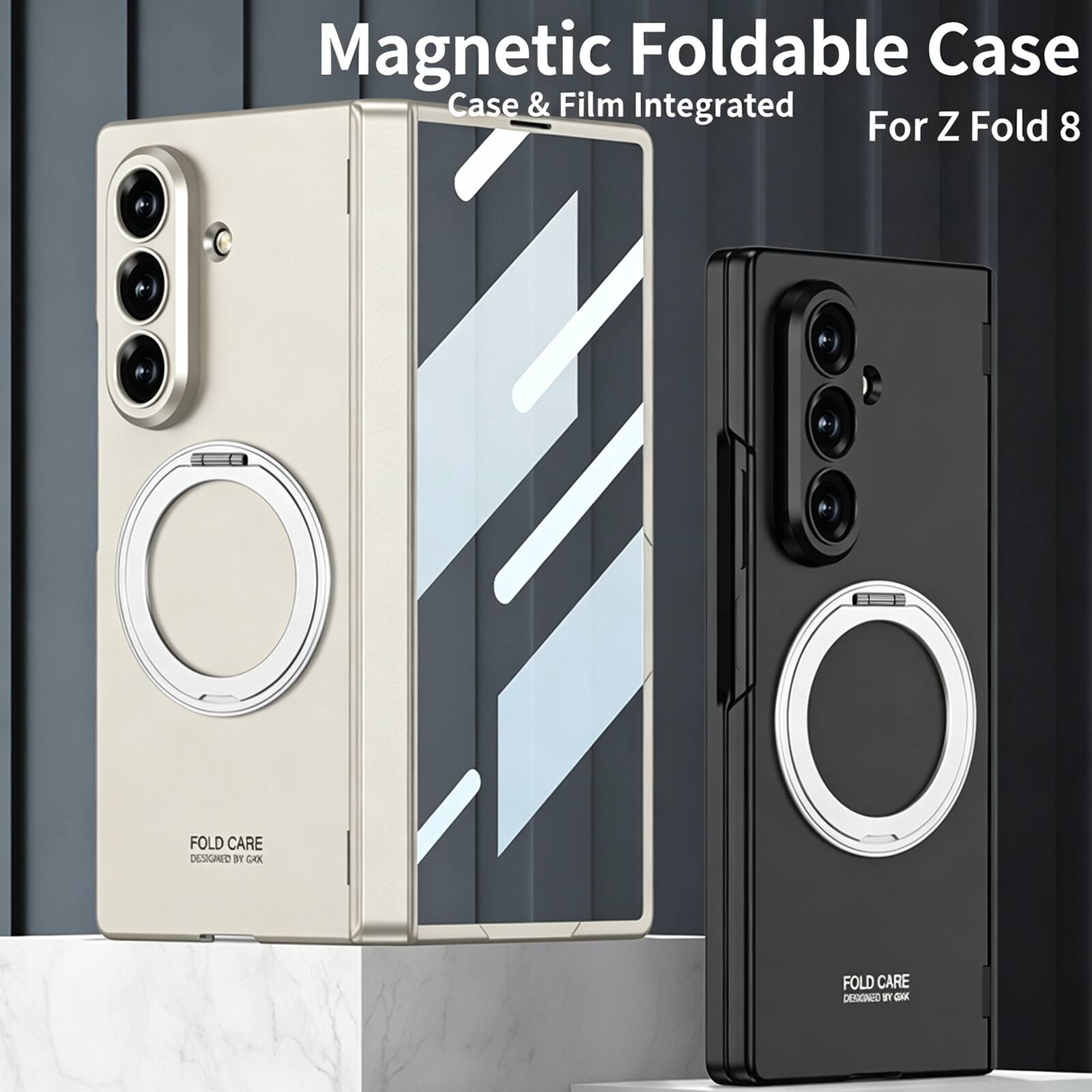 Magnetic Foldable Case Case & Film Integrated For Z Fold 8

FOLD CARE DESIGNED BY GKK
