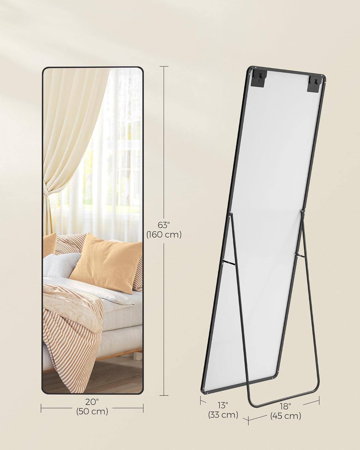 63" (160 cm)
20" (50 cm)
13" (33 cm)
18" (45 cm)