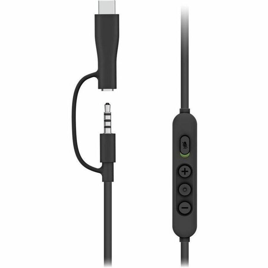 Alt View 2. Belkin - Belkin SoundForm Inspire Wired Over-Ear Headset for Kids - Stereo - Mini-phone (3.5mm), USB Type C - Wired - Black.