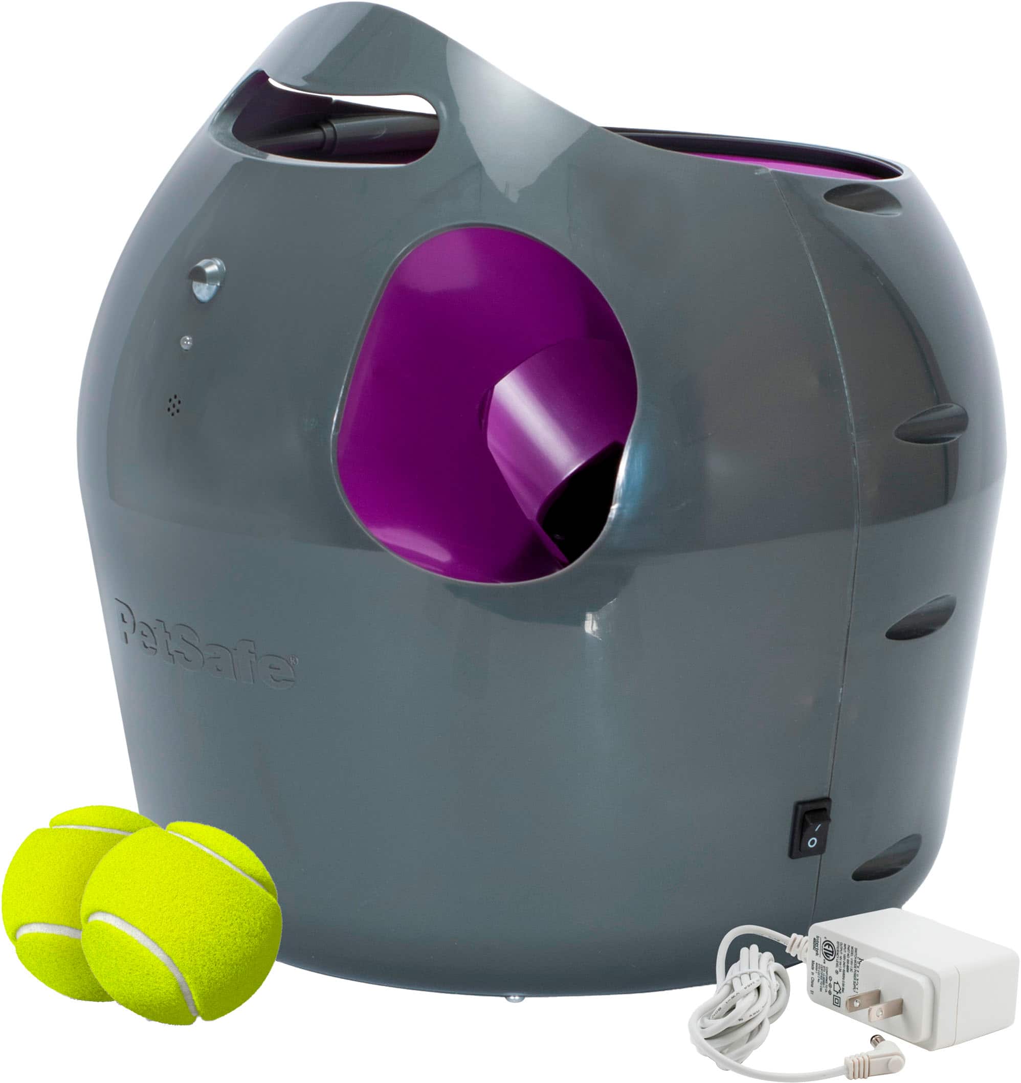 PetSafe - Automatic Ball Launcher - Interactive Dog Toy - Tennis Balls Included - Motion Sensor Promotes Safe Play - Gray - Front_Zoom
