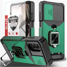Kitcheniva - Dual Layer Shockproof Cover With Kickstand For Motorola Moto G Play 2024 Case Only - Green