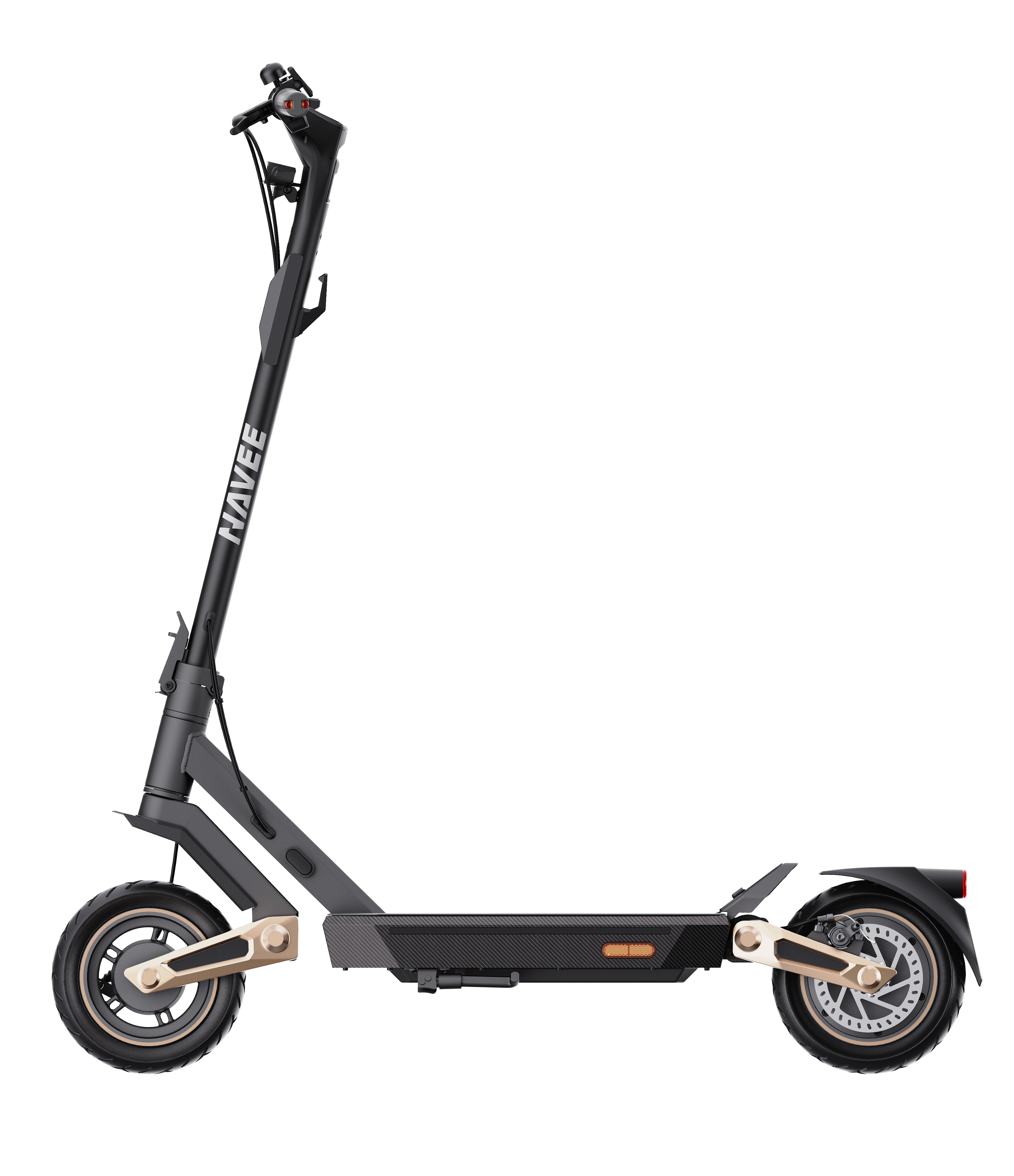 NAVEE - ST3 Electric Scooter w/37.3 miles Max Operating Range & 24.9 mph Max Speed - Black - Front_Zoom