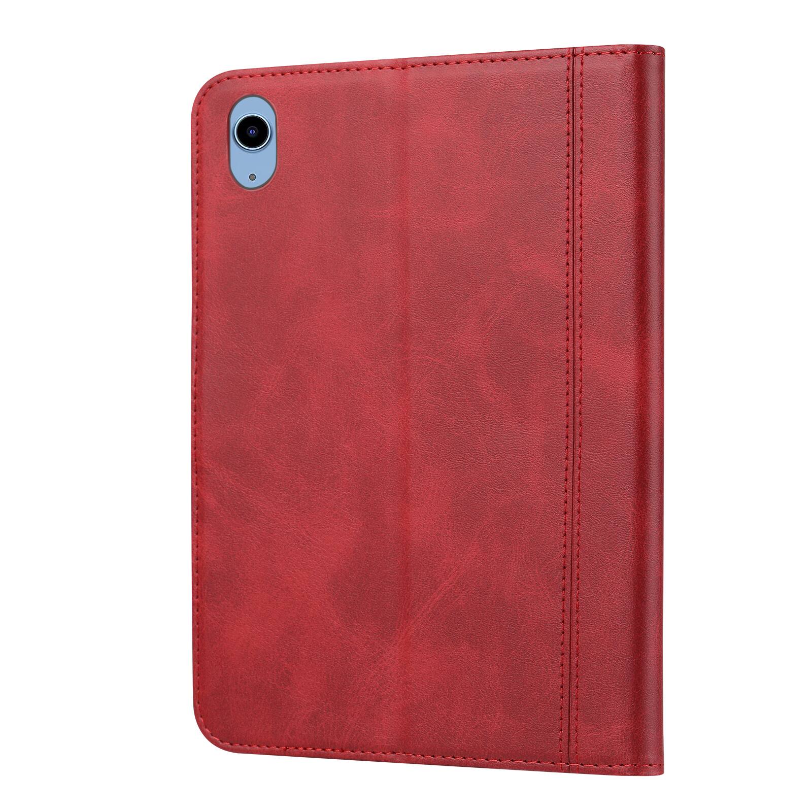 Alt View 1. Dteck - Case For Apple iPad 11th(A16) 2025/iPad 10th 2022 Flip Shockproof PU Leather Card Slots Kickstand Pencil Holder Cover - Red.