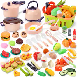 CUTE STONE - Play Kitchen Accessories for Kids Ages 3 +
