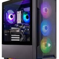 Front. Skytech Gaming - Skytech SHADOW4 - Intel Core i5 14400F, 5050 8GB, 16GB 6000 MHz DDR5 RAM, 650W GOLD PSU - Black.