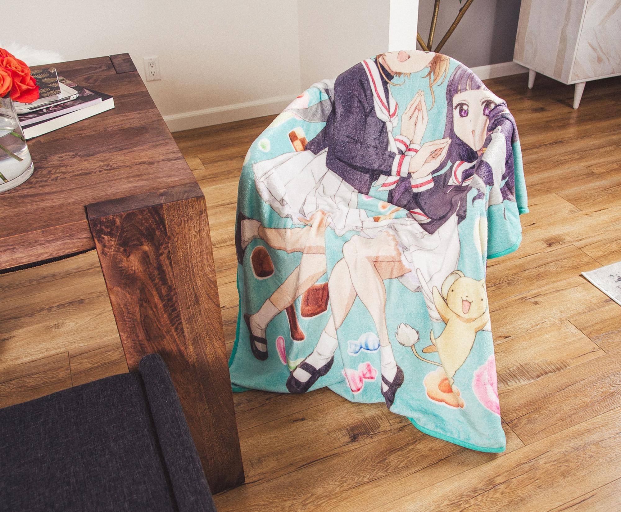 Alt View 3. Just Funky - Cardcaptor Sakura Fleece Throw Blanket | 45 x 60 Inches - Blue.