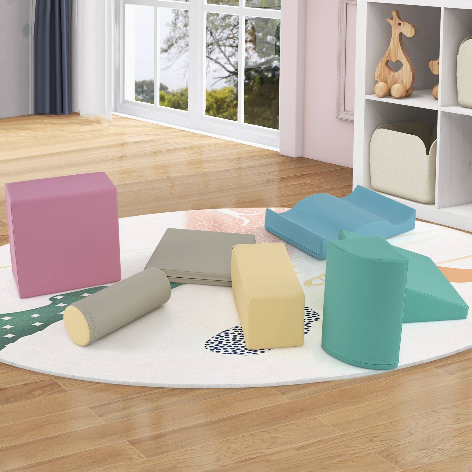 Alt View 1. Gymax - Gymax 7PCS Climb & Crawl Activity Play Set w/Zippered Cover for Toddler Multi-Color - Multicolor.