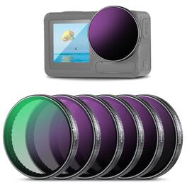 Neewer - 6-Pack ND/CPL Filter Set for DJI Action 5 Pro/4/3, ND8/16/32/64/256 & CPL, HD Coated, FL-A98