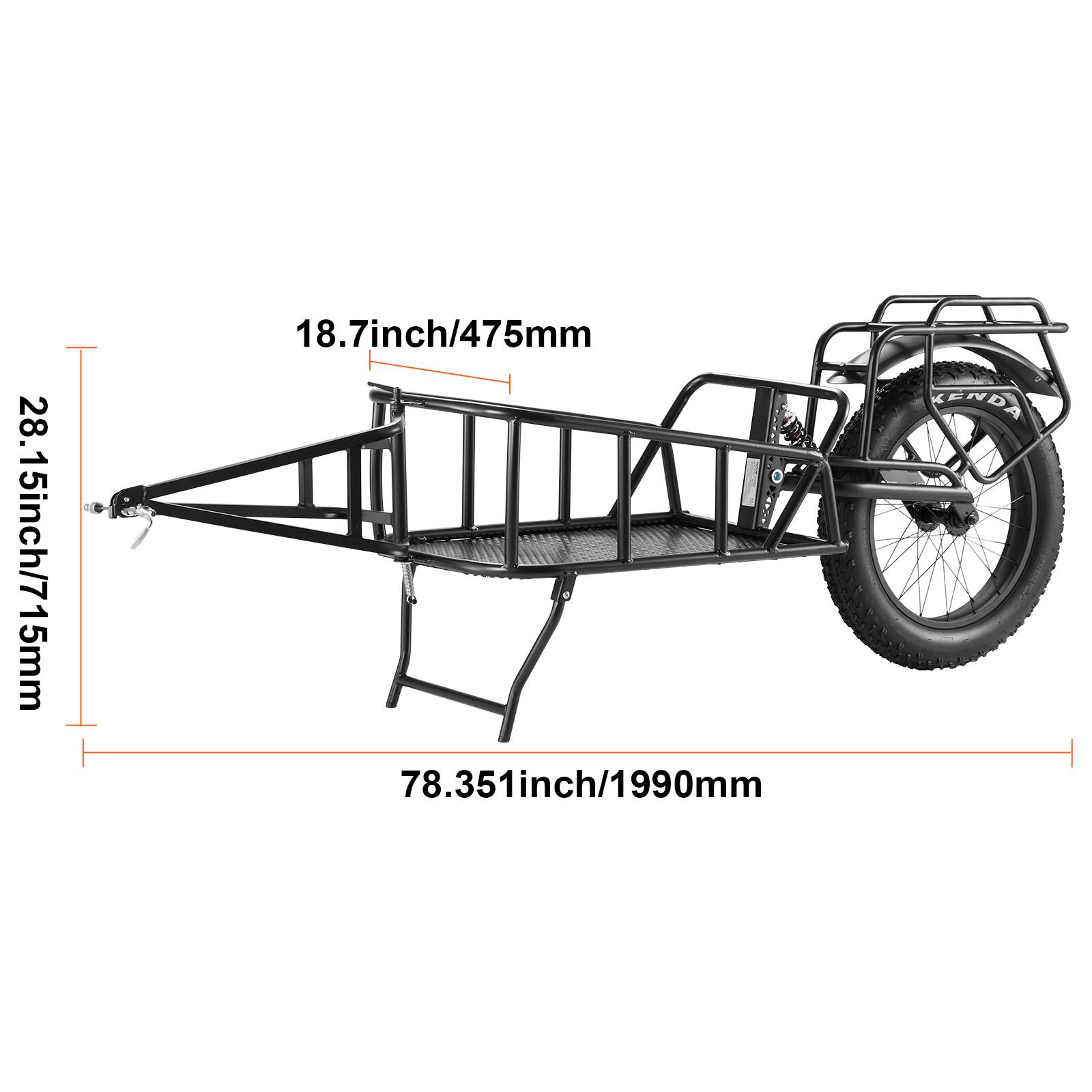 28.15 inch / 715 mm  
5 mm  
18.7 inch / 475 mm  
78.351 inch / 1990 mm  
KENDA