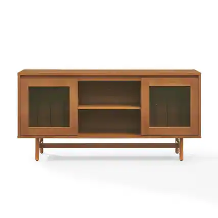 Front. Crosley Furniture - Dempsey Record Player Cabinet With Vinyl Storage - Gray.