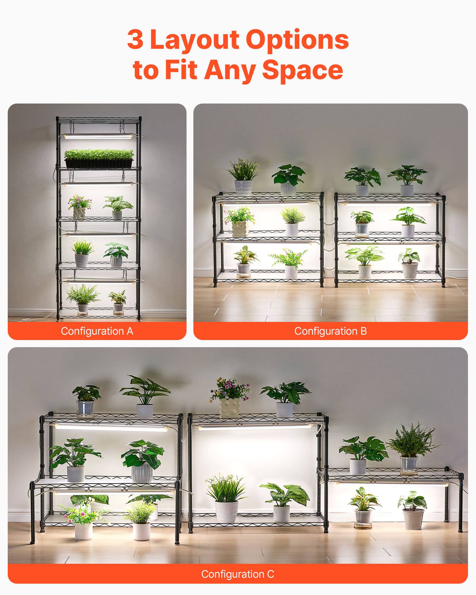 3 Layout Options to Fit Any Space Configuration A Configuration B Configuration C