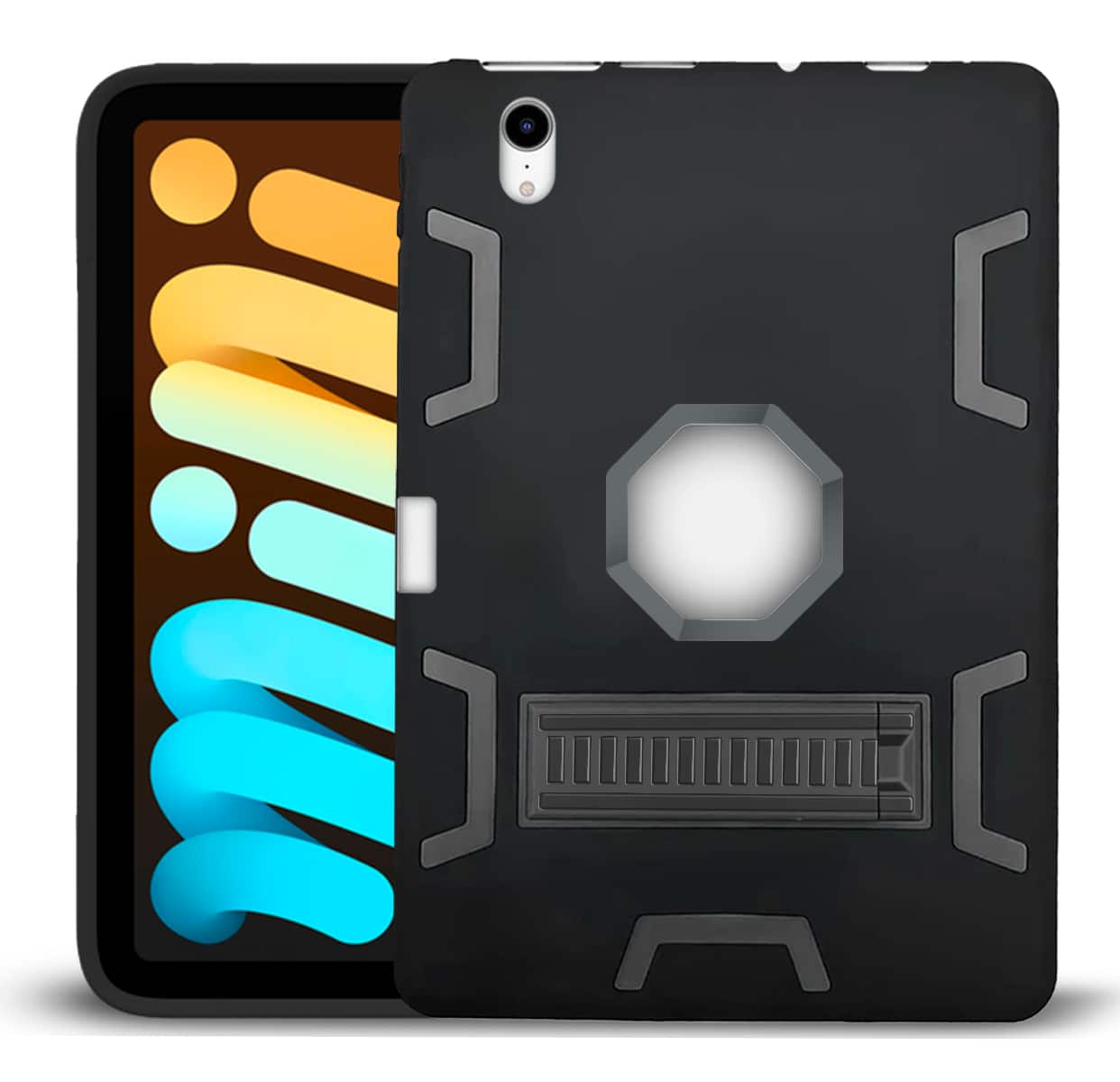 Entronix - Heavy Duty Case for iPad Mini 8.3" (6th Gen, 2021) - Ultimate Protection - Black