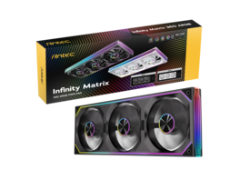 Antec - Infinity Matrix 360 ARGB, 360mm Fan, Dual-Cable, 4-Sided Mirror Lighting, PWM 1800 RPM - RGB