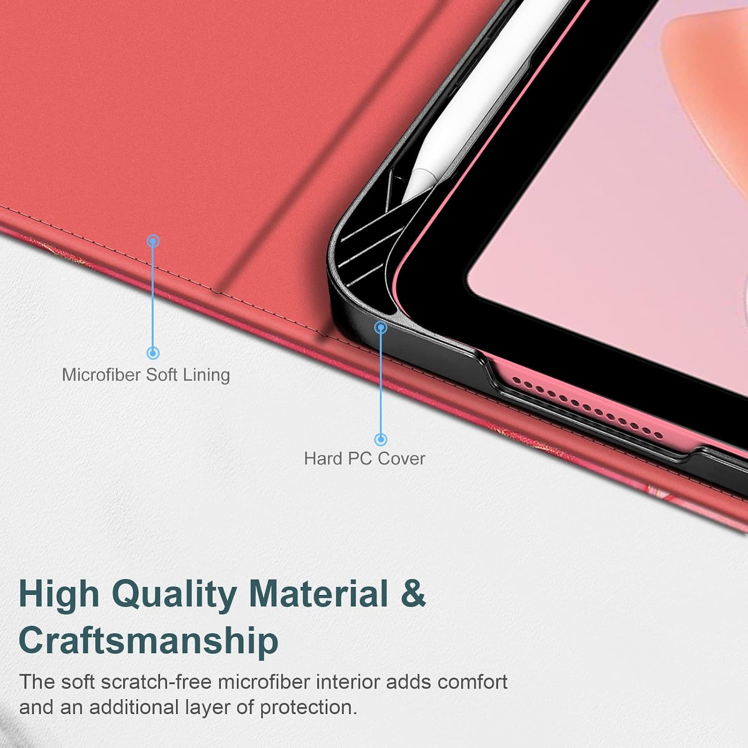 Microfiber Soft Lining  
Hard PC Cover  
High Quality Material & Craftsmanship  
The soft scratch-free microfiber interior adds comfort and an additional layer of protection.