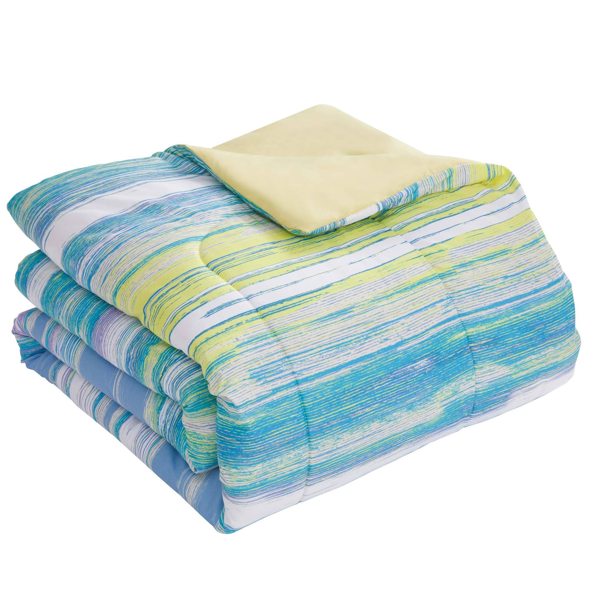 Left. Sweet Home Collection - 7 Piece Sorento Bed in a Bag Printed Comforter & Sheet Set - Queen - Multicolored.