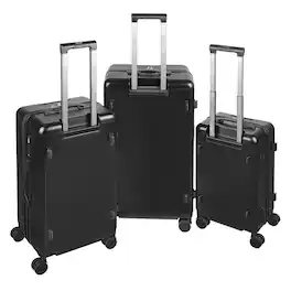 Oumilen - 3 Piece Luggage Set – 20" + 24" + 28" ABS Hardshell Suitcases, Spinner Wheels with TSA Lock - Black