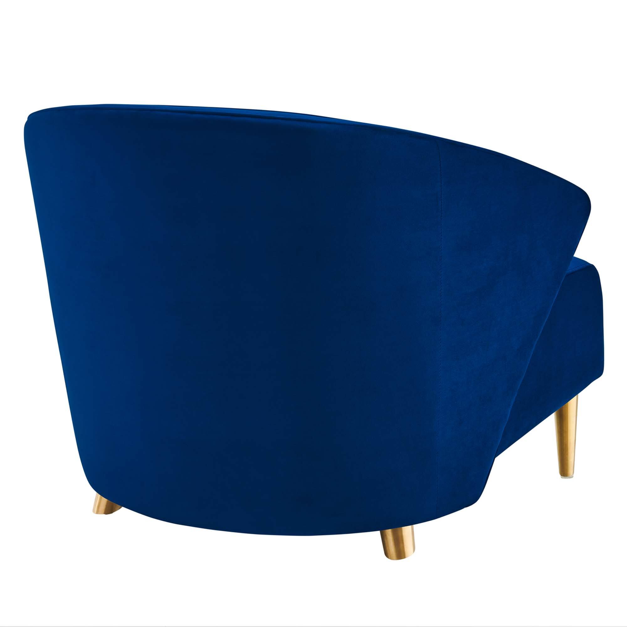 Alt View 2. Modway - Odyssey Performance Velvet Armchair by Modway - Navy.
