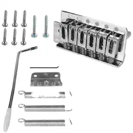 Home Collection - Electric Guitar Tremolo Bridge Set Stratocaster / Squier Style Vintage Tremolo Kit - Silver