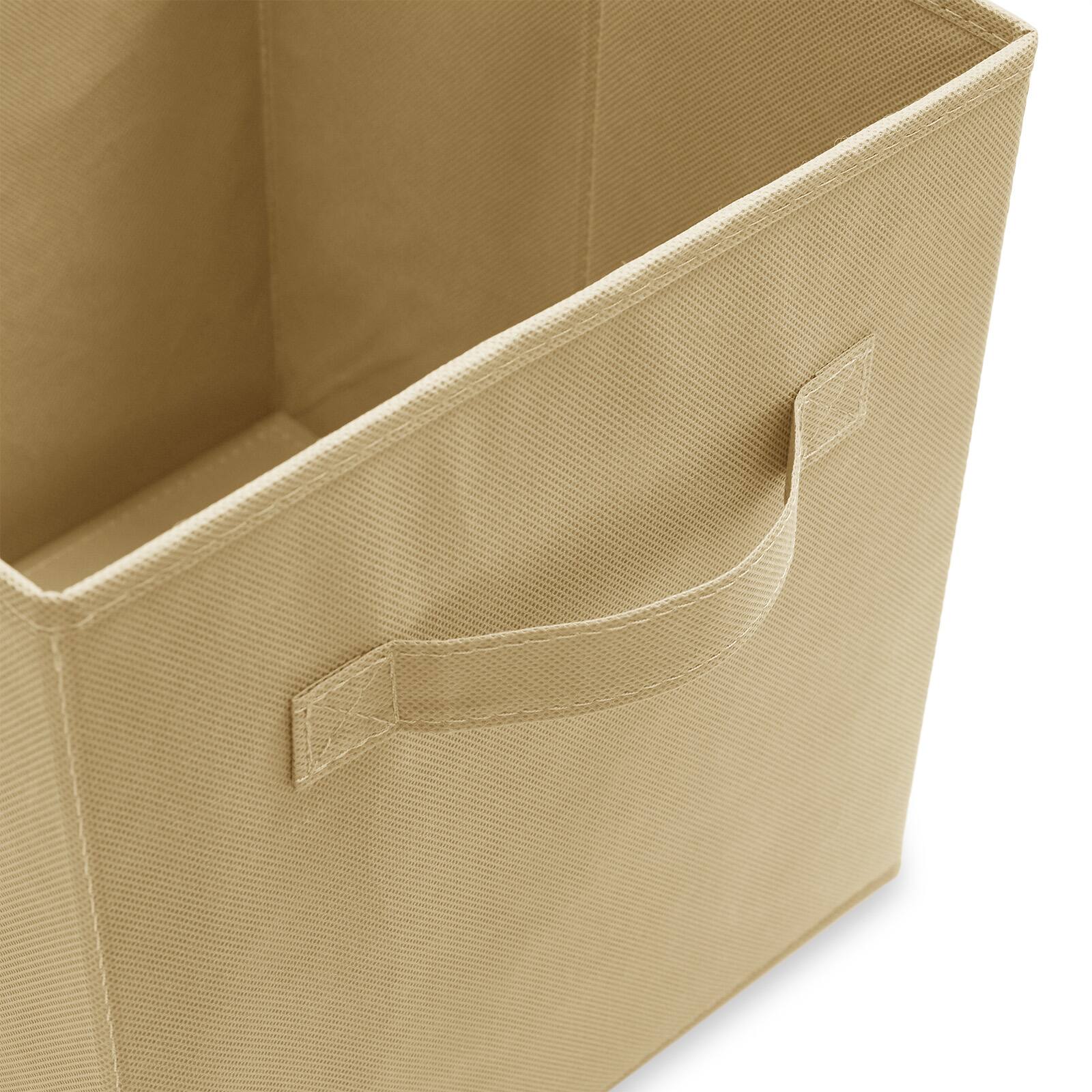 Alt View 2. Casafield - (Set of 12) Collapsible Fabric Cubes - Storage Bins - Sand.