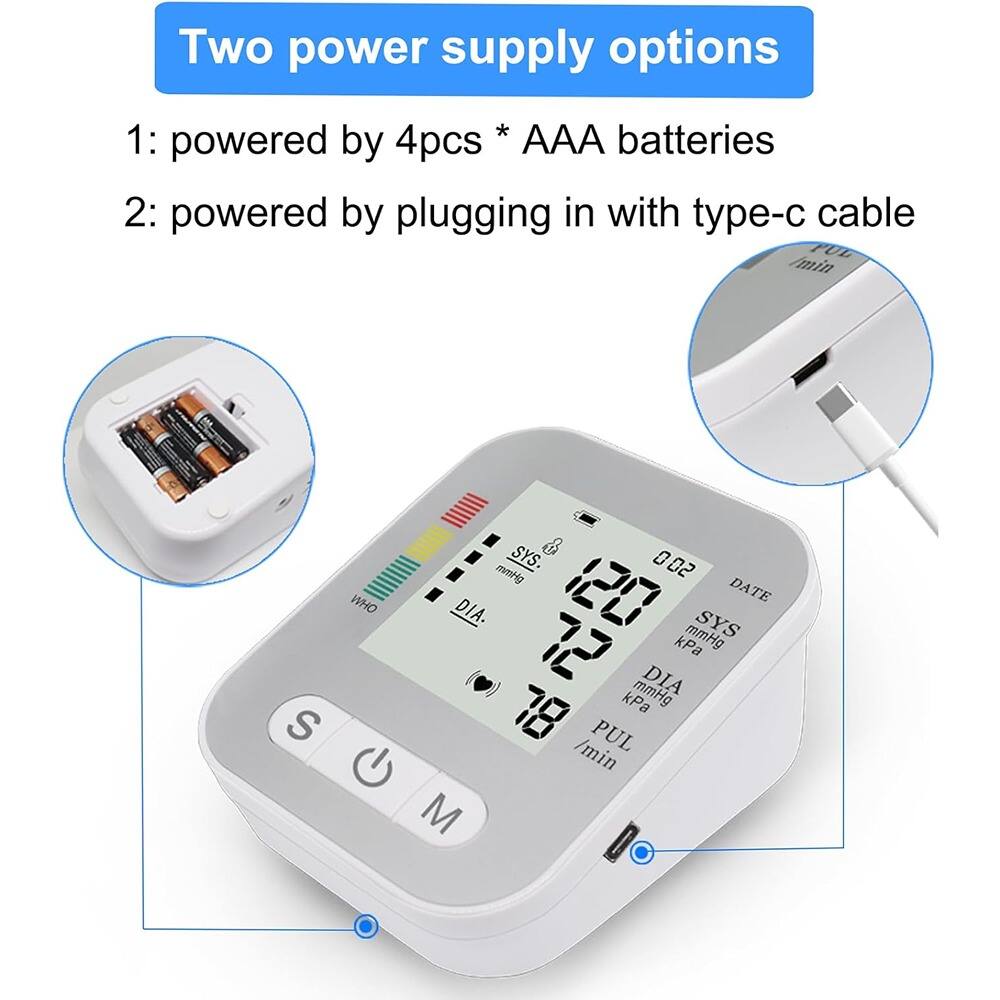 Two power supply options

1: powered by 4pcs AAA batteries
2: powered by plugging in with type-c cable