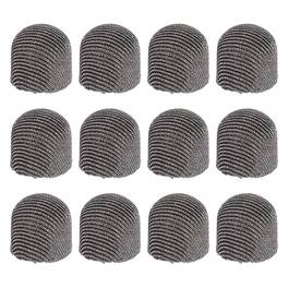 Unique Bargains - 12pcs 8mm Mesh Fiber Replacement Tips for Capacitive Stylus Pen for Tablets Phones - Gray
