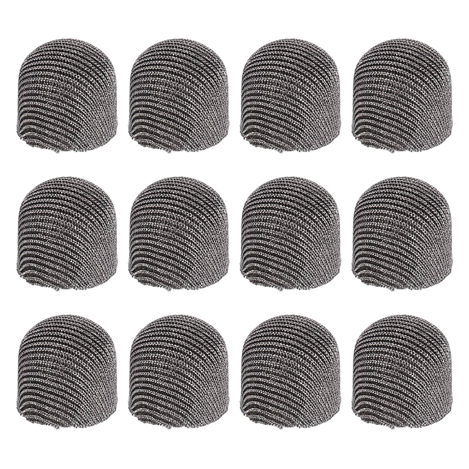 Front. Unique Bargains - 12pcs 8mm Mesh Fiber Replacement Tips for Capacitive Stylus Pen for Tablets Phones - Gray.