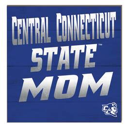 Jardine - Central Connecticut State Devils 10" x 10" Mom Plaque - Blue