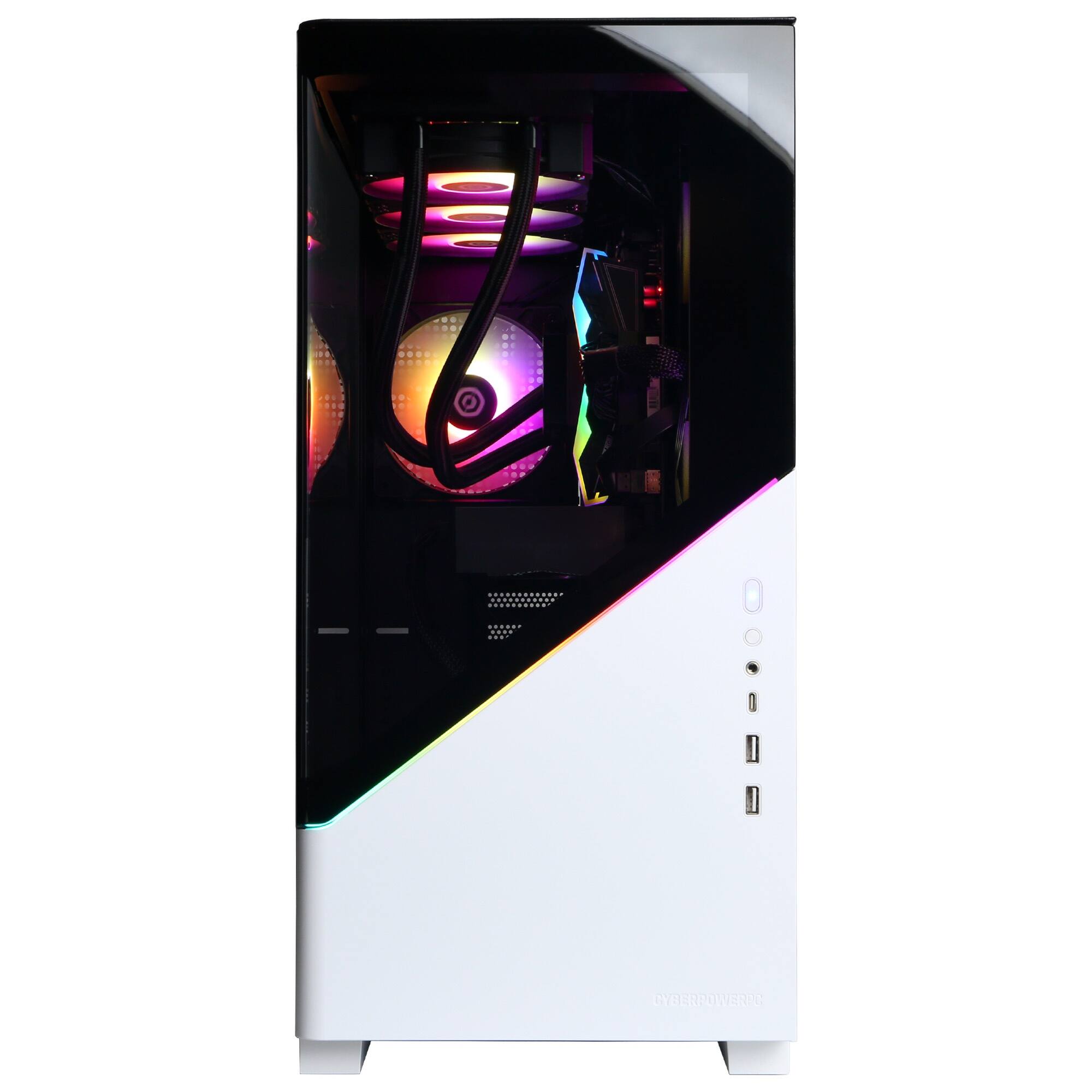 Alt View 1. CyberPowerPC - Gaming Desktop - AMD Ryzen 9 9900X3D 2025 - NVIDIA GeForce RTX 5080 16GB - 32GB DDR5 Memory - 2TB SSD Storage - White.