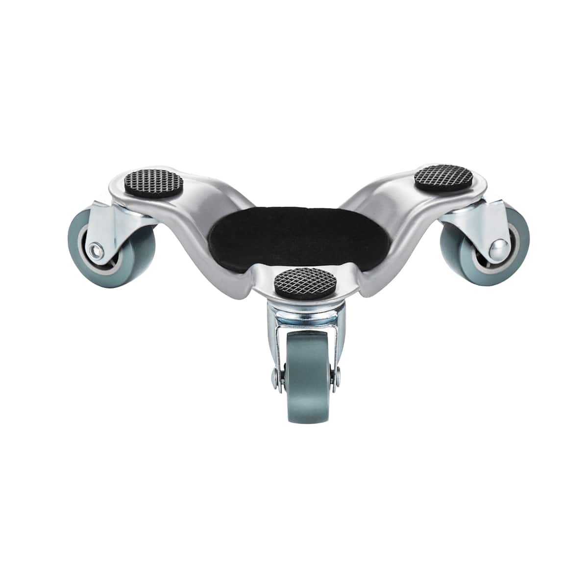 Ropilly - 4 Piece Furniture Dolly Set Steel Tri Dolly 440 lb Capacity Furniture Mover with Swivel Wheels - Silver