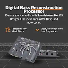 Soundstream - BX-10X Bass Restoration Processor with Parametric Bass Equalizer - Grey