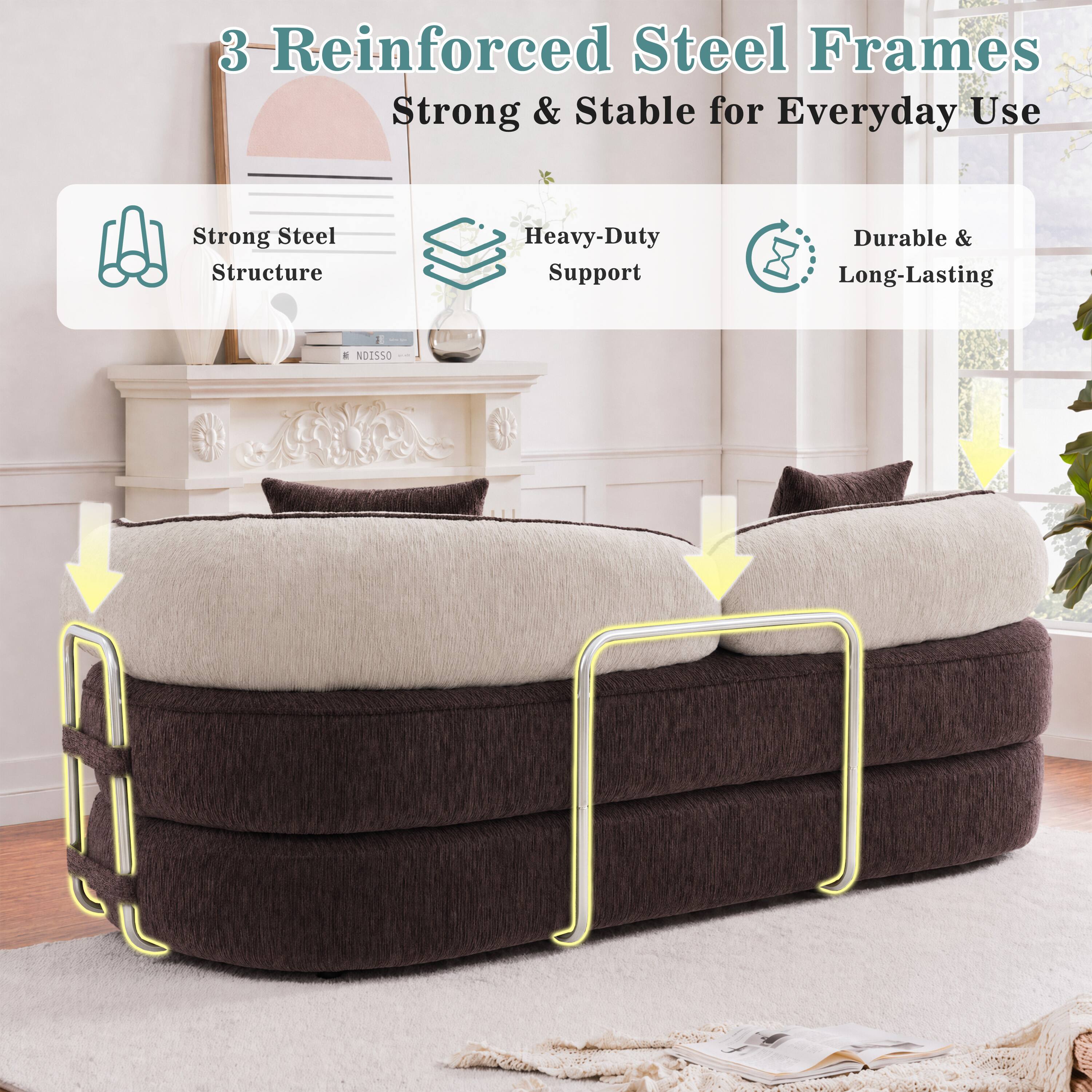 3 Reinforced Steel Frames Strong & Stable for Everyday Use

Strong Steel Structure
Heavy-Duty Support
Durable & Long-Lasting