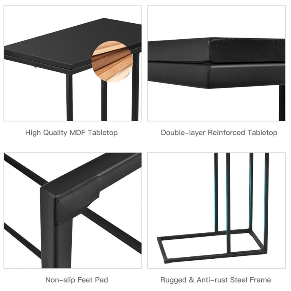 High Quality MDF Tabletop  
Double-layer Reinforced Tabletop  
Non-slip Feet Pad  
Rugged & Anti-rust Steel Frame