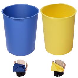 VEVOR - 2 Pcs 5 Gallon Bucket Liner for Concrete Mix, Reusable Silicone Mortar Bucket Liner for Thinset Paint Concrete Epoxy - Yellow & Blue