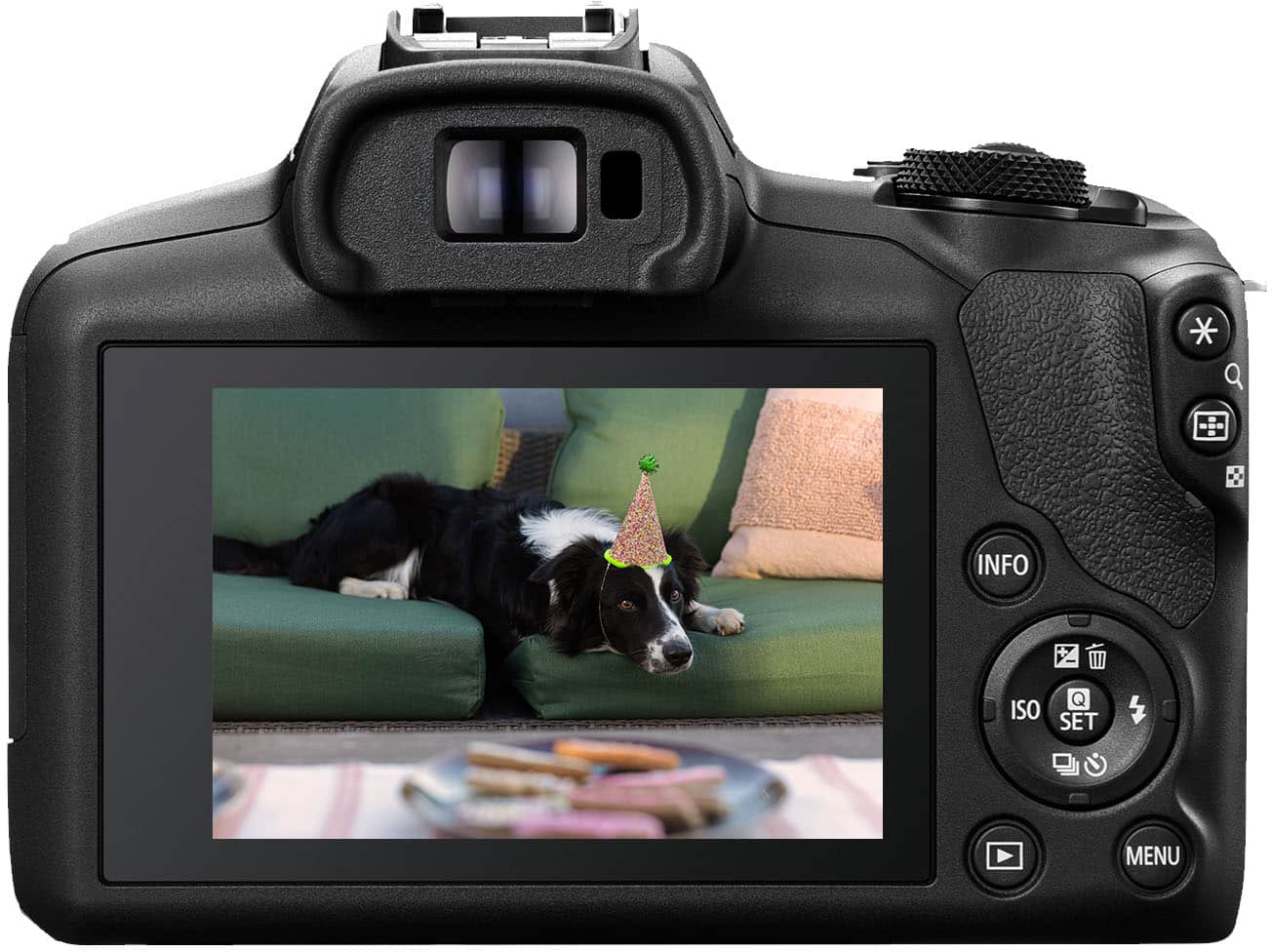 INFO, ISO, SET, MENU