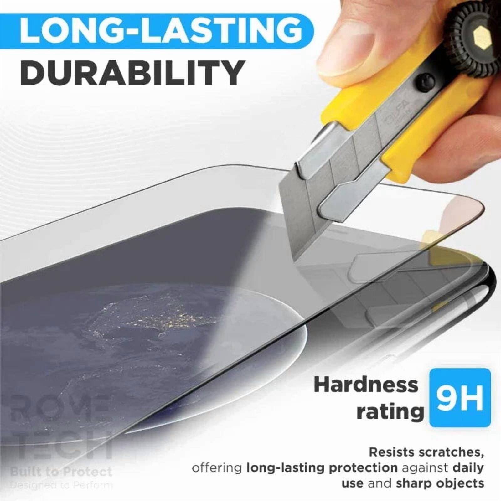 LONG-LASTING DURABILITY  
ROME TECH  
Built to Protect  
Designed to Perform  

Hardness 9H rating  
Resists scratches, offering long-lasting protection against daily use and sharp objects