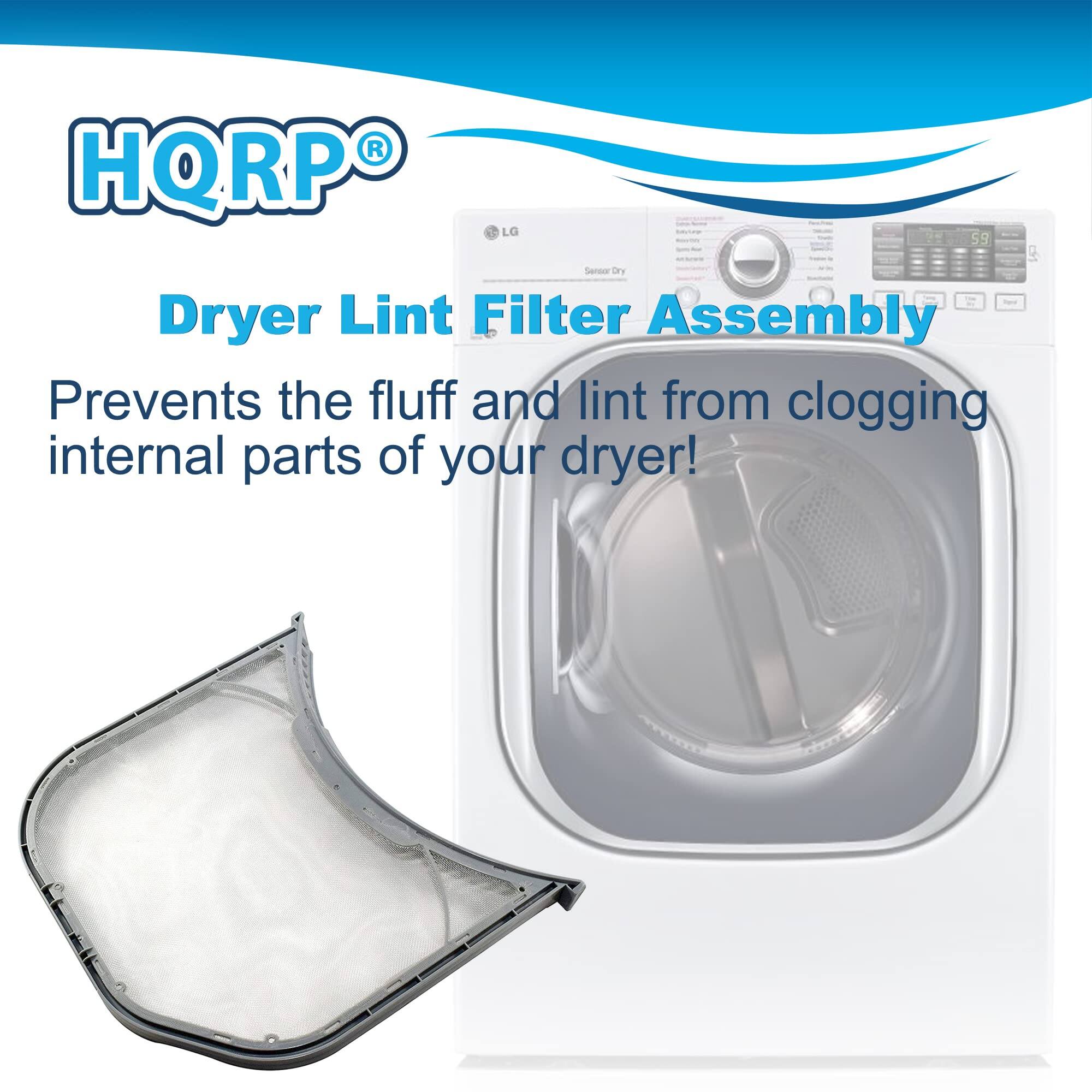 HQRP® Dryer Lint Filter Assembly  
Prevents the fluff and lint from clogging internal parts of your dryer!