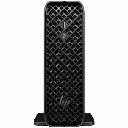 Front. HP - HP Z2 Mini G1i Workstation - Intel Core Ultra 7 265 - 32 GB - 1 TB SSD - Mini PC - Black - Intel W880 Chip - Windows 11 - Black.
