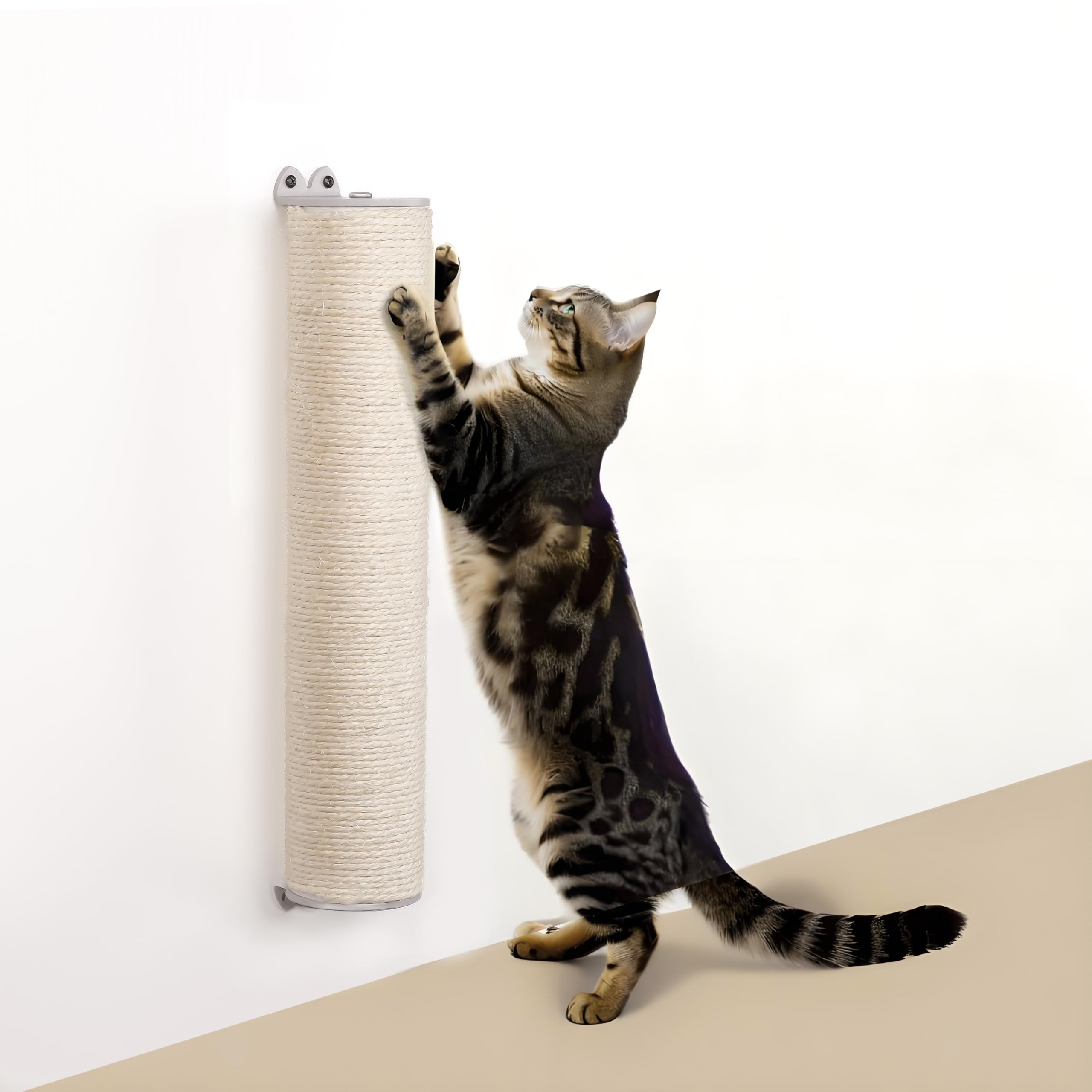 Alt View 5. Hirose Alice - 18 Tall Sisal Rope Sturdy Cat - Wall Scratchers For Indoor Cats 1 Tie Vertical Climbing Pole Furniture - 18 inch.