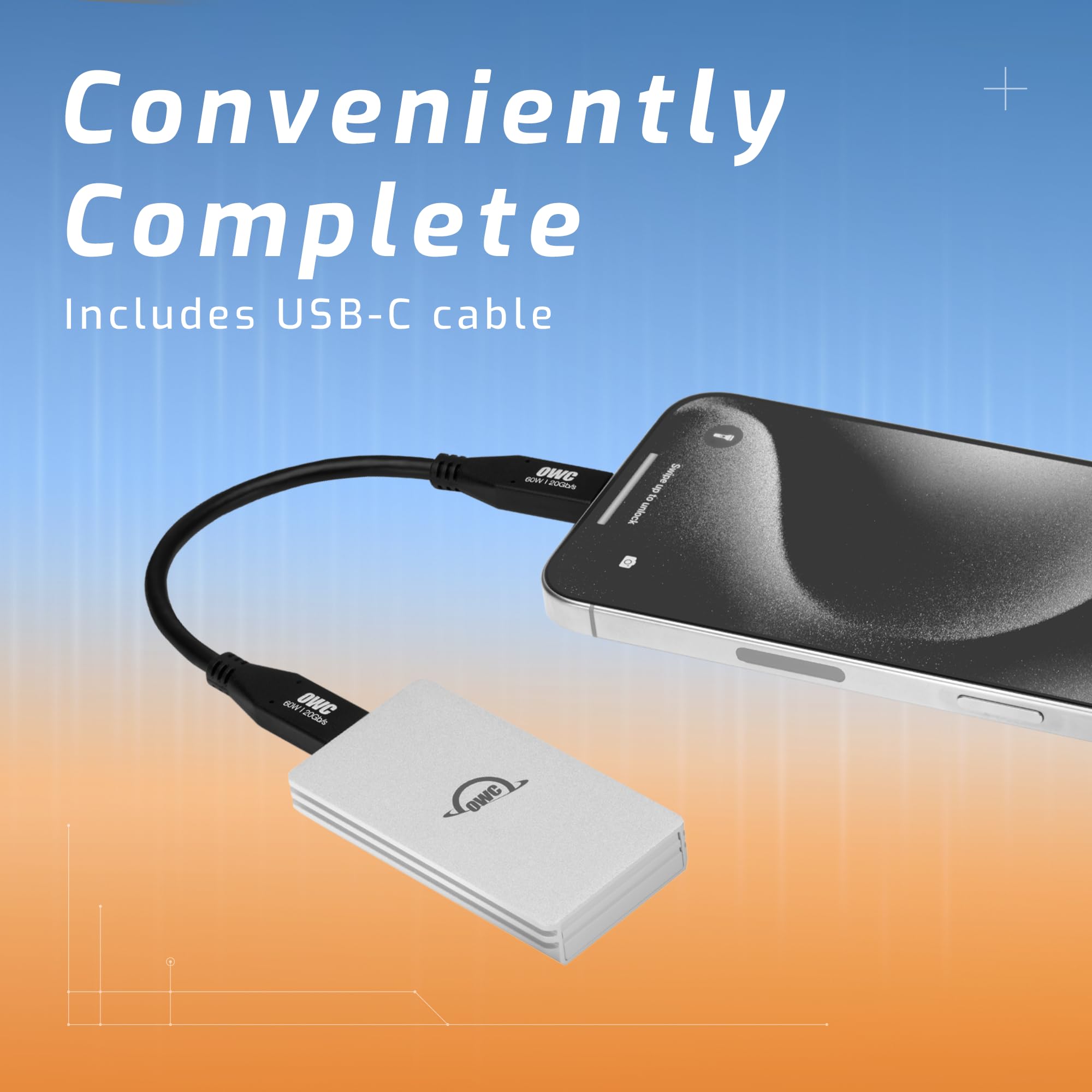 Conveniently Complete  
Includes USB-C cable