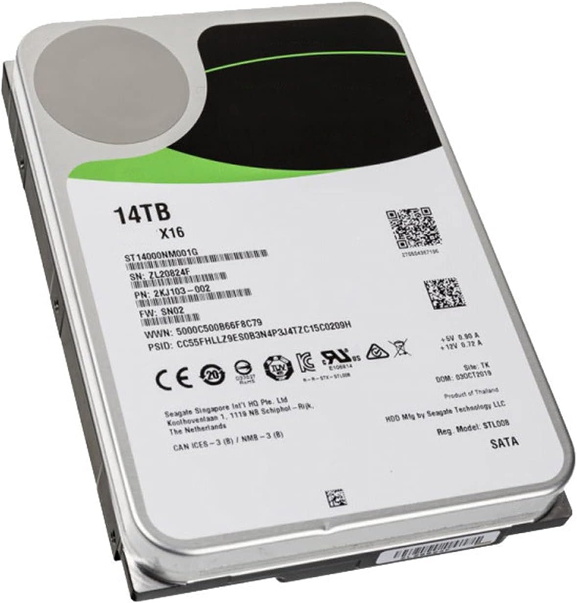 Seagate Exos X16 ST14000NM001G 14TB 7200 RPM 256MB Cache SATA 6.0