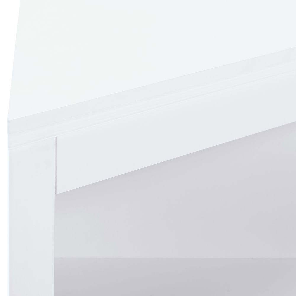 Alt View 6. Kadyn - Corner cabinet with Doors and Shelves, Free Standing Storage Cabinet for Kitchen, Living Room, Bathroom, White - White.