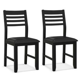 Kadyn - Dining Chairs, Kitchen Chairs Trattoria Chairs,Wooden Dining Chair Set of 2 with Rubber Wood Frame - Black