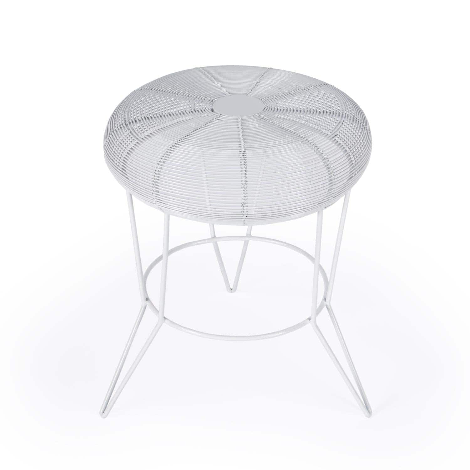 Butler Specialty - Allen Decorative Wire Side Table - White