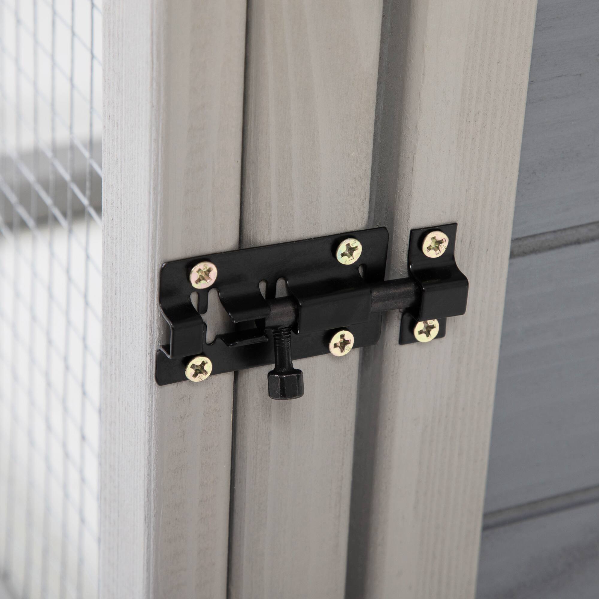 Alt View 1. Boyel Living - Gray with Colorful Patterns Portable Mobile Chicken Coop with Nesting Box Sleeping Room Run Window Sun Board Doors Pu - Gray.