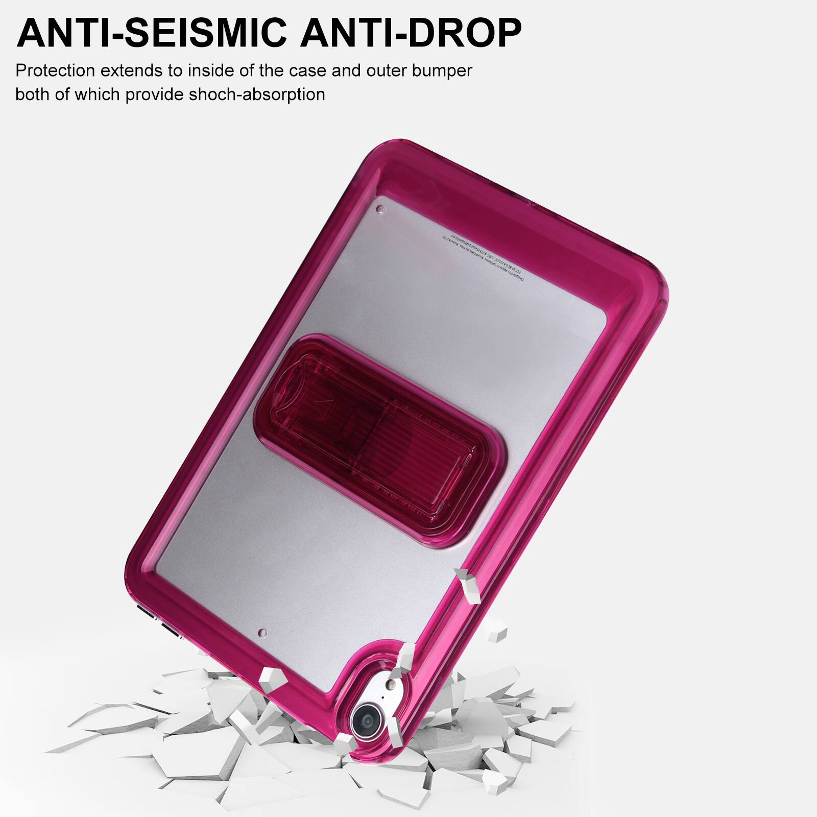 ANTI-SEISMIC ANTI-DROP  
Protection extends to inside of the case and outer bumper both of which provide shock-absorption