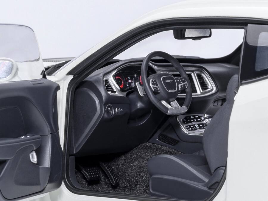 Podcoc Model 2023 Dodge Challenger SRT Super Stock Knuckle White with Carbon Stripes ...