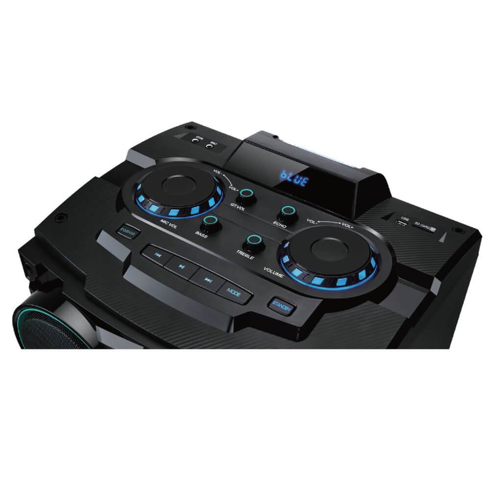 HE Fk- b UE AGs MIC HCX J BASS AN OL ECHO TREBLE VOLUME MODE STANDBY HO VOL- ca