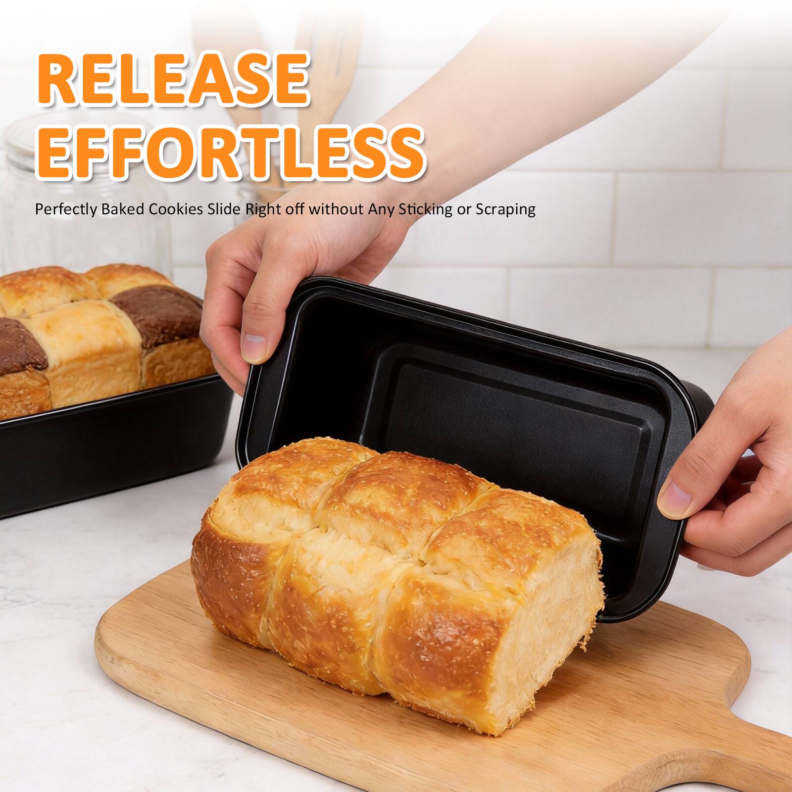 RELEASE EFFORTLESS  
Perfectly Baked Cookies Slide Right off without Any Sticking or Scraping