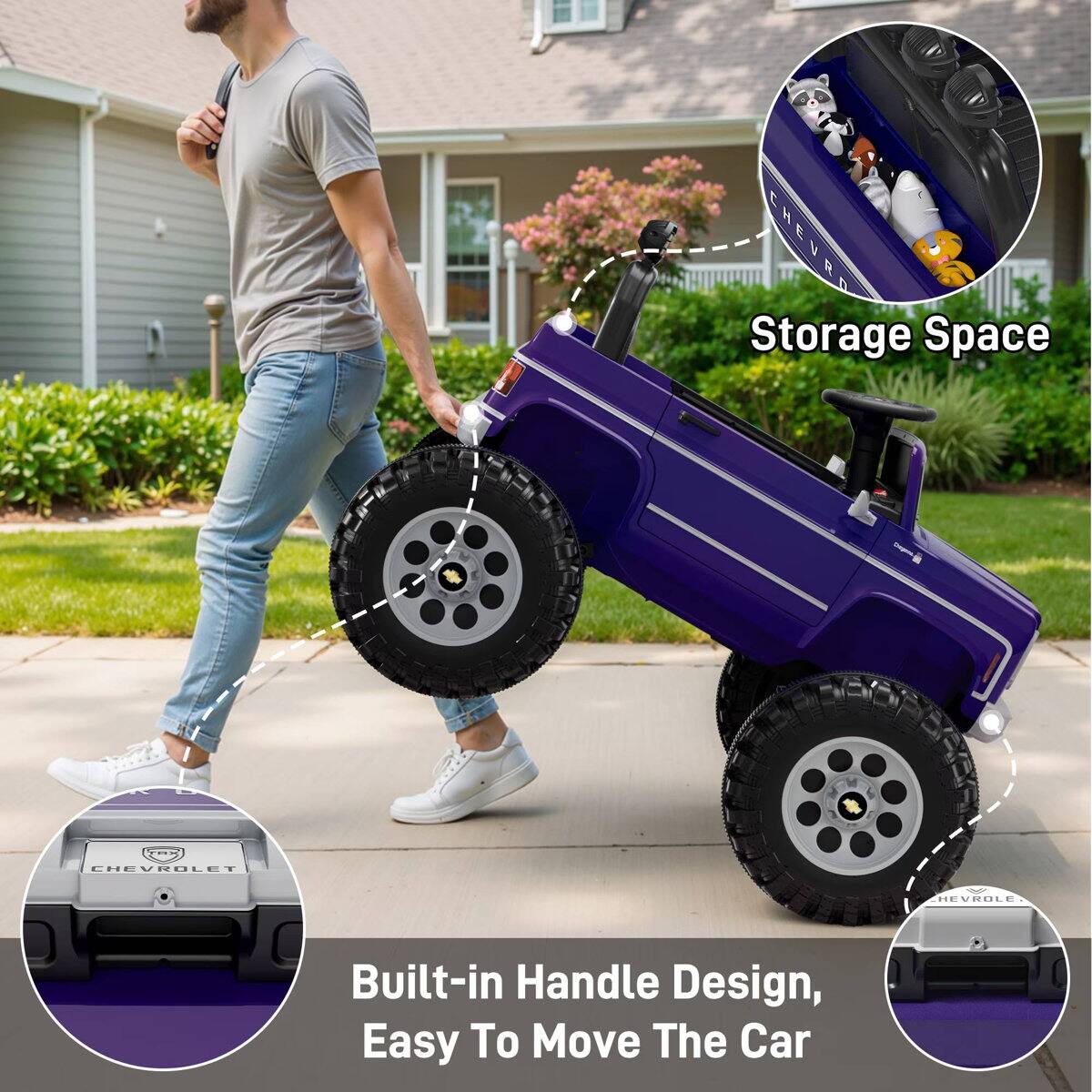 CHEVROLET Storage Space  
Built-in Handle Design, Easy To Move The Car